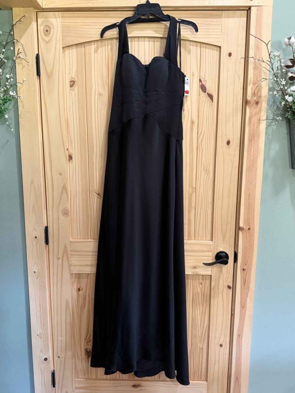 Calvin Klein Black Sweetheart Pleated Evening Gown Dress CD0B1GV4 Size‎ 10